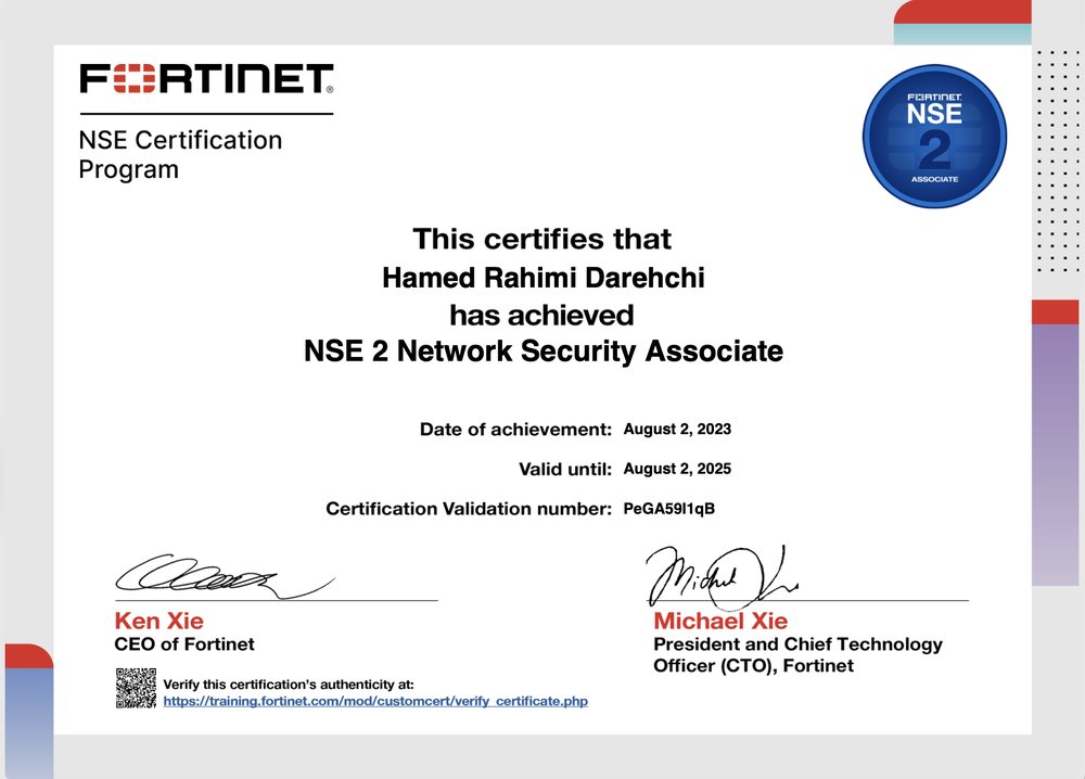 Fortinet NSE 2 Network Security Associate
